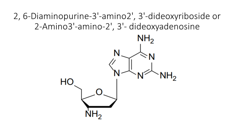 2-6-diaminopurine-3-amino2-3-dideoxyriboside-or-2-amino3-amino-2-3-dideoxyadenosine