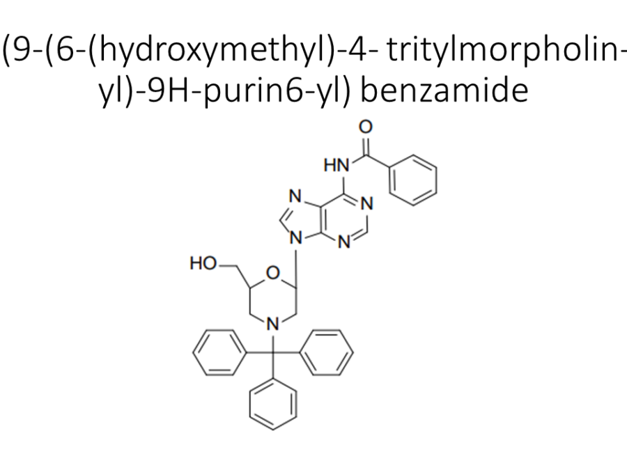 n-9-6-hydroxymethyl-4-tritylmorpholin-2-yl-9h-purin6-yl-benzamide