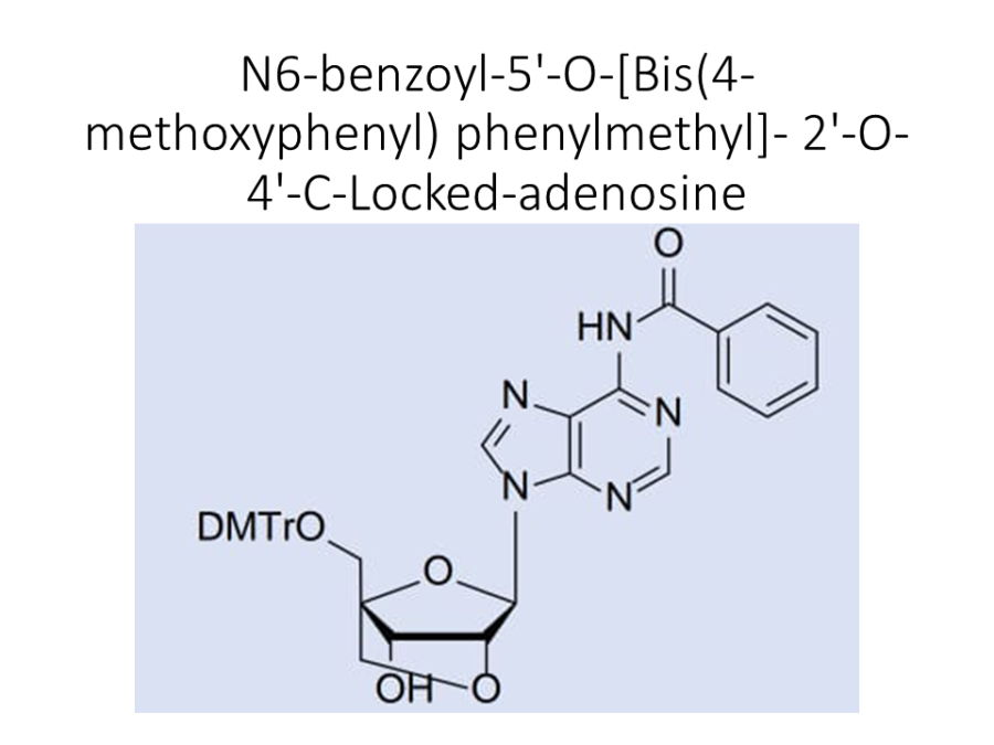 n6-benzoyl-5-o-bis4-methoxyphenyl-phenylmethyl-2-o-4-c-locked-adenosine