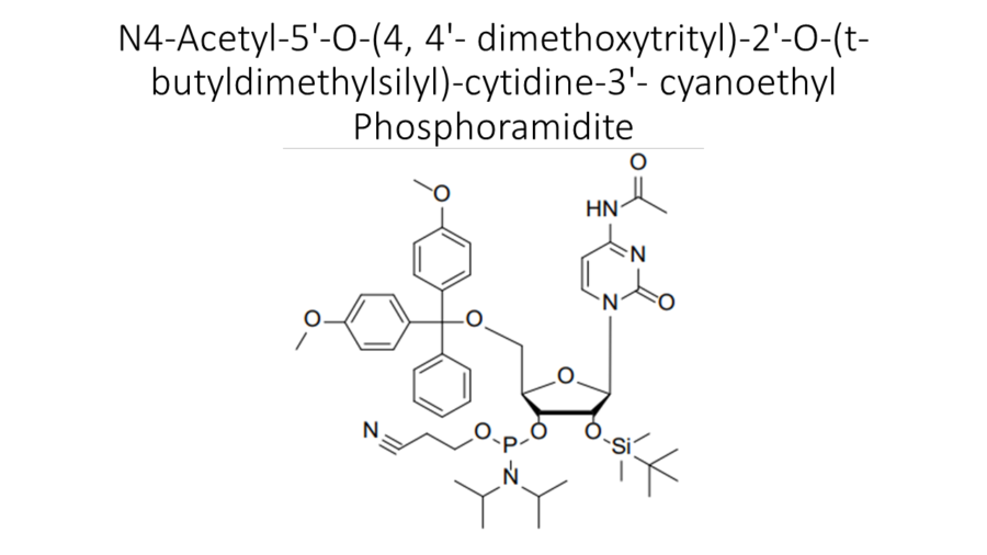 n4-acetyl-5-o-4-4-dimethoxytrityl-2-o-t-butyldimethylsilyl-cytidine-3-cyanoethyl-phosphoramidite