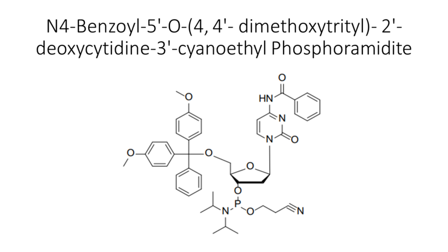 n4-benzoyl-5-o-4-4-dimethoxytrityl-2-deoxycytidine-3-cyanoethyl-phosphoramidite